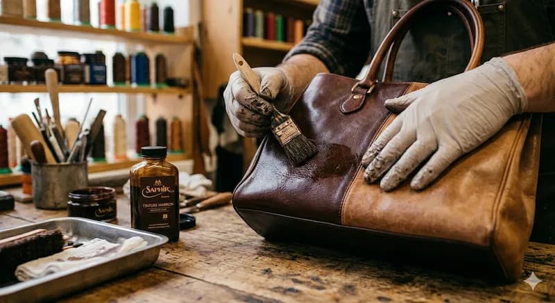 Flacon de teinture pour cuir